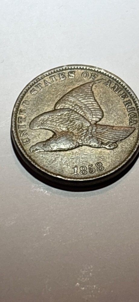 1858 Flying Eagle Cent Penny VF