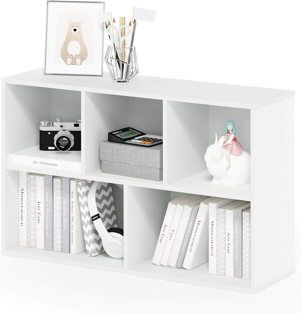Luder Bookcase / Book / Storage , 5-Cube, White