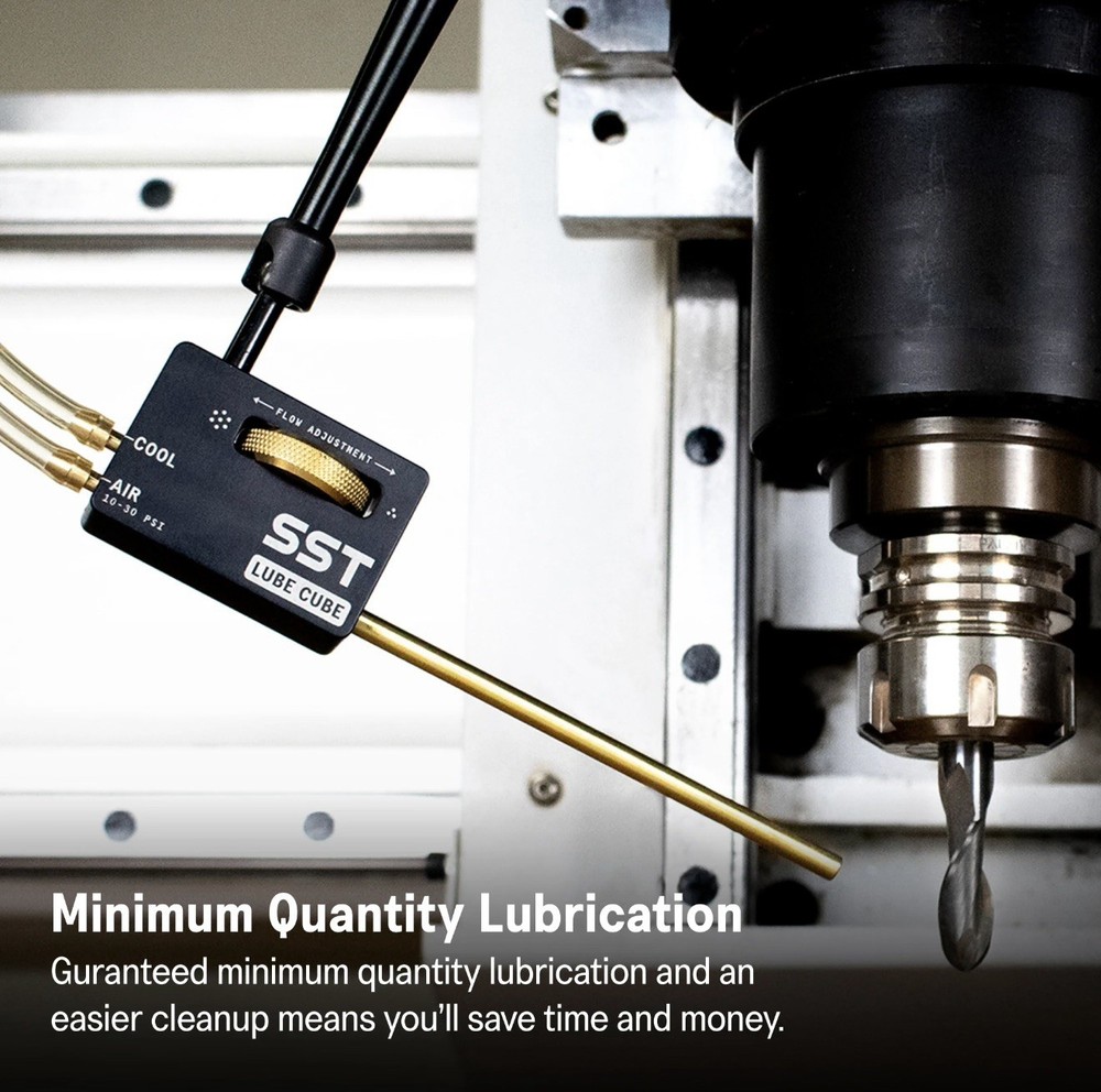 SST Lube Cube Minimum Quantity Lubrication System Flow Adjustment Pressure Gauge