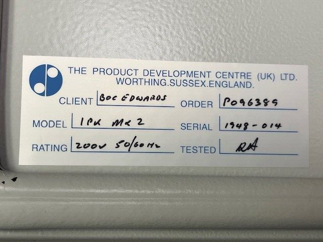 BOC EDWARDS IPX MK2, IPX PUMP CONTROLLER