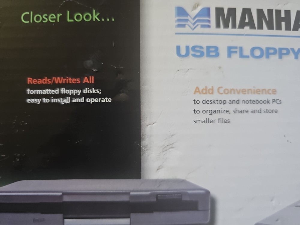 Manhattan Usb Floppy Disk Drive Used Untested