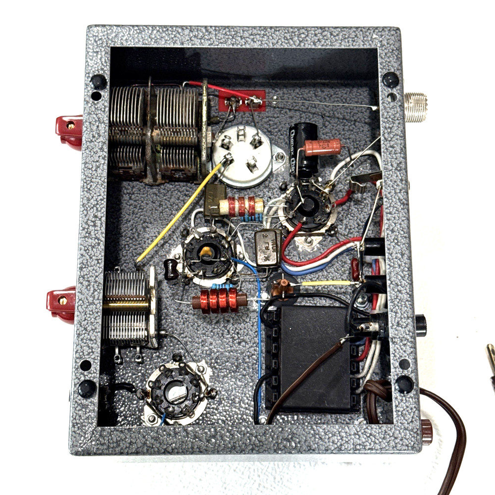 AMECO® AC-1T CW transmitter-FINISHED REPLICA for 80/40/30/20m Burgundy Knobs