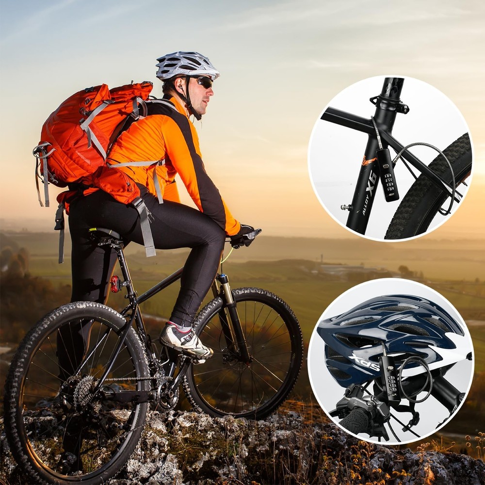 Combination Cable Lock with 3 Interchangeable Steel Braided Cables, Security ...