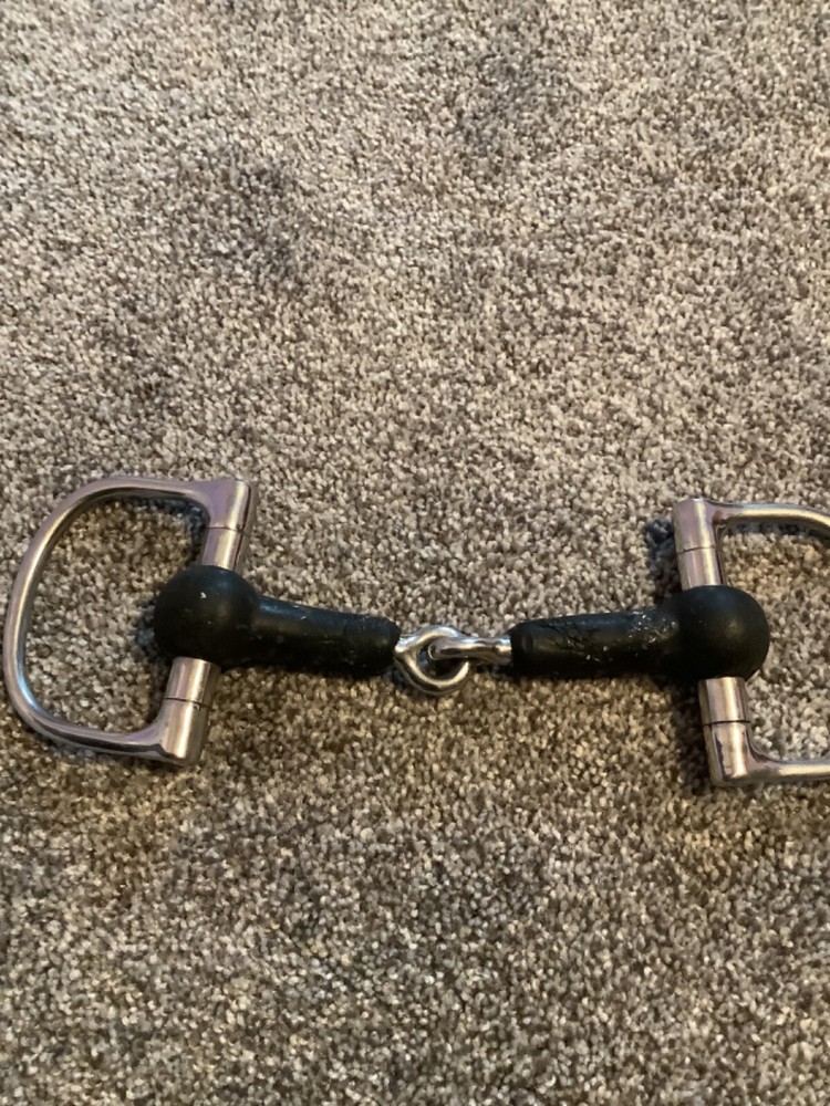 Stainless Steel 5” Rubber Snaffle Bit