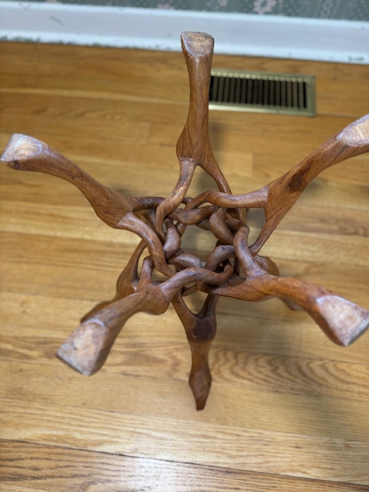 SAUDI Coffee Table.Mid Century Modern•Spider Web Folding/Interlocking Wood