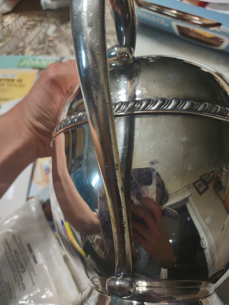 Sheridan Silver On Copper Water Pitcher 8"