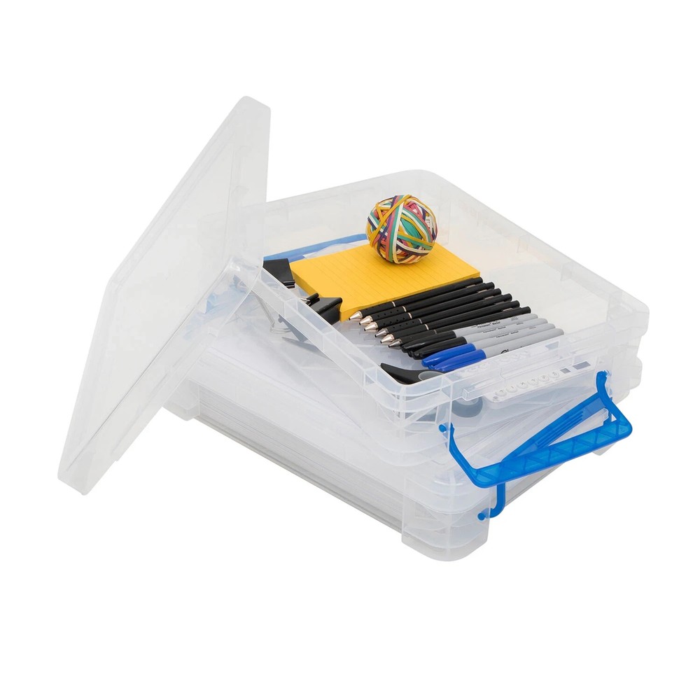 Super Stacker, Document Boxes, Clear, 5 Pack