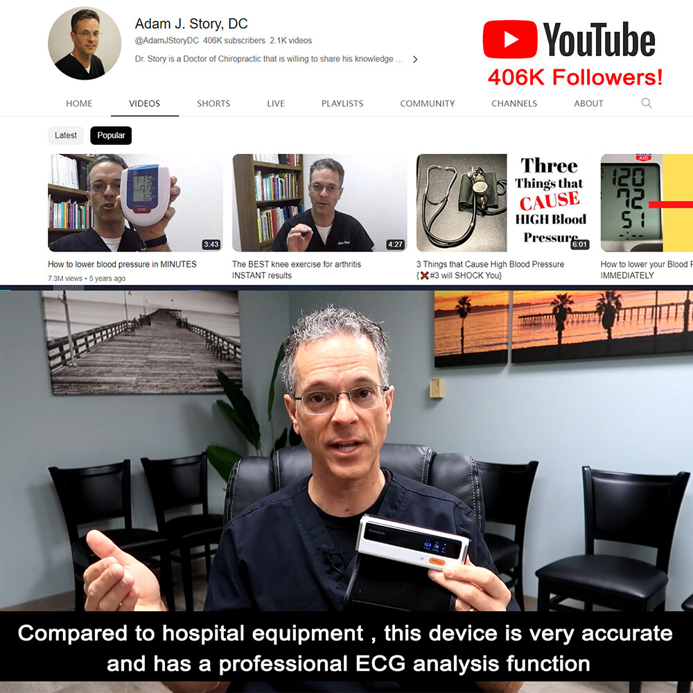 Automatic Upper Arm Blood Pressure Monitor Cuff Pulse Rate Meter Bluetooth App