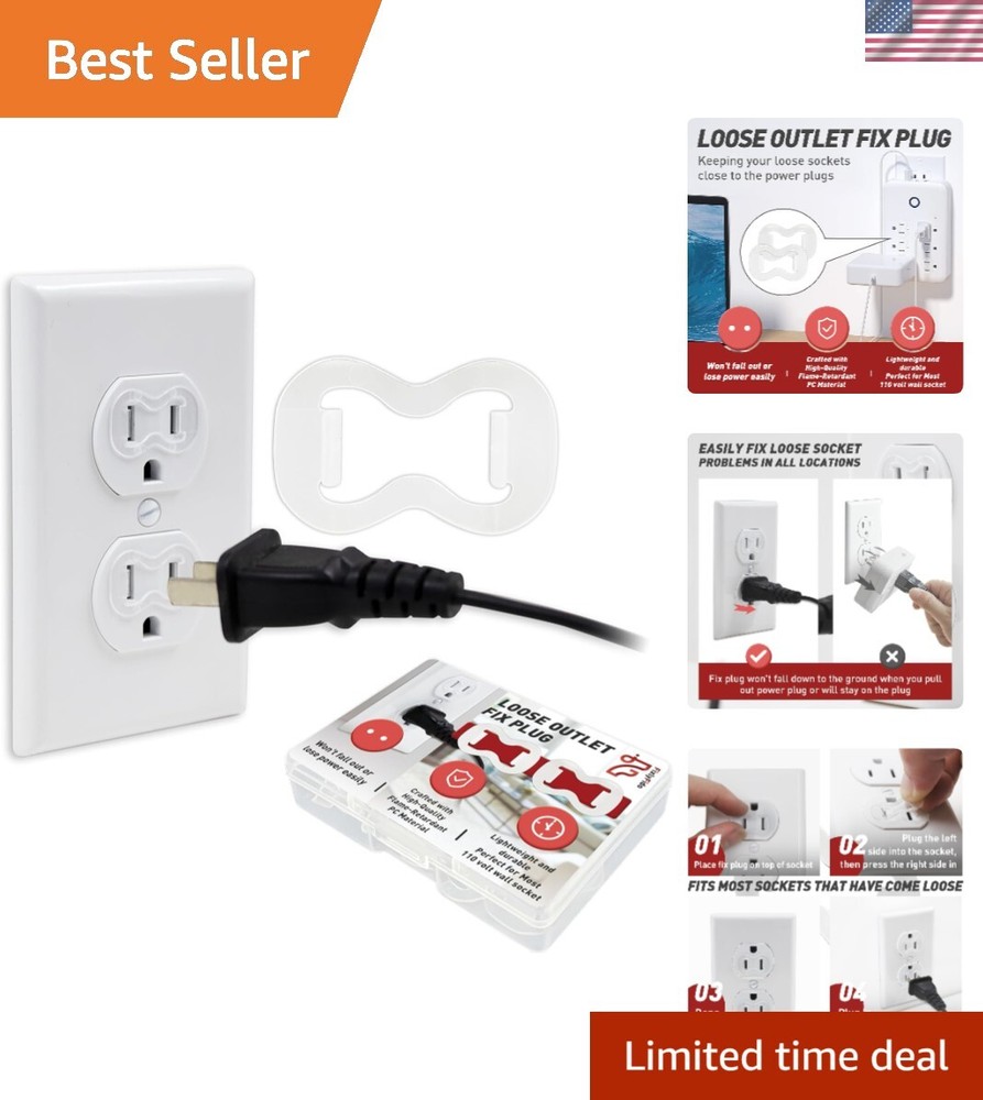 Universal 15-Pack Outlet Fix Plug - Flame-Retardant Solution for Loose Sockets