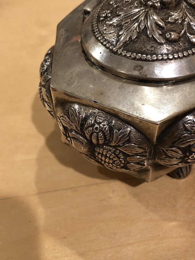 Continental Antique Silver Decorative Box