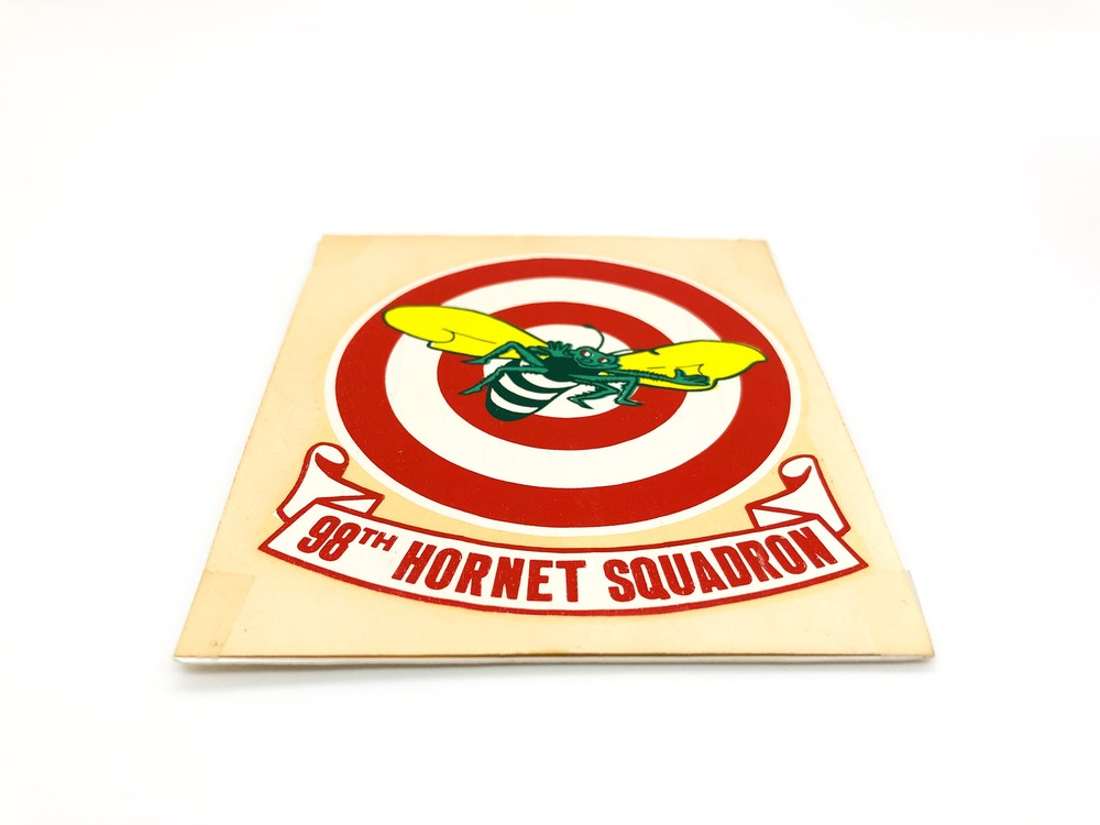 Original WW2 98th Hornet Squadron Decal Helmet Sticker Royal Air Force RARE Y