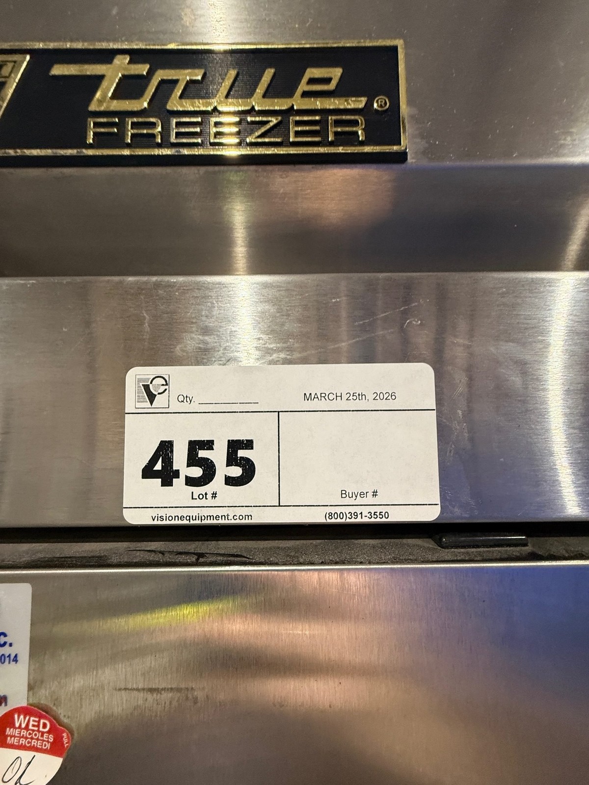 TRUE T-49F 2 DOOR REACH-IN STAINLESS STEEL COMMERCIAL FREEZER