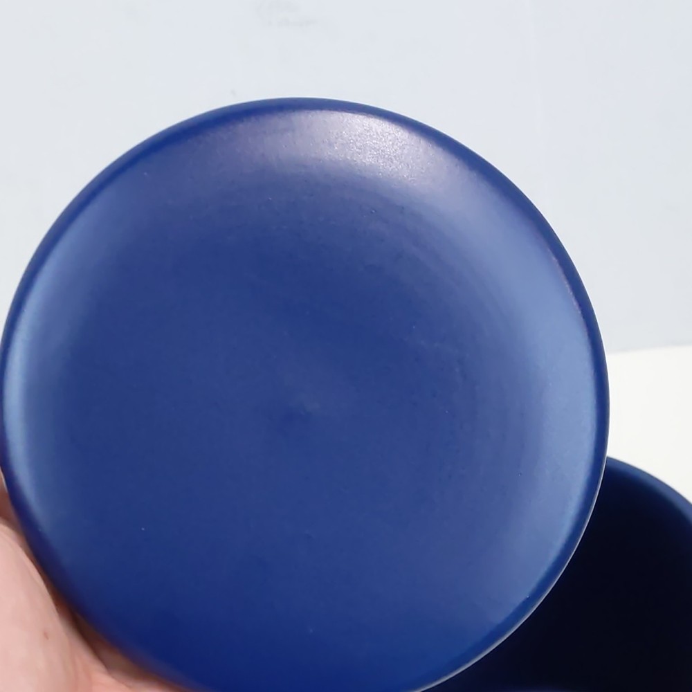 Athletic Greens Ceramic Storage Jar Blue Container with Lid Kitchen Canister