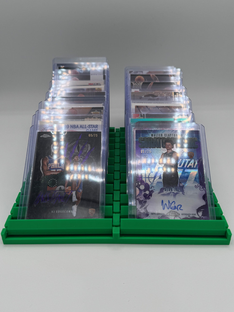 Green Flip Station – Top Loader Display – Dual Row Browsing Rack (Holds 24)