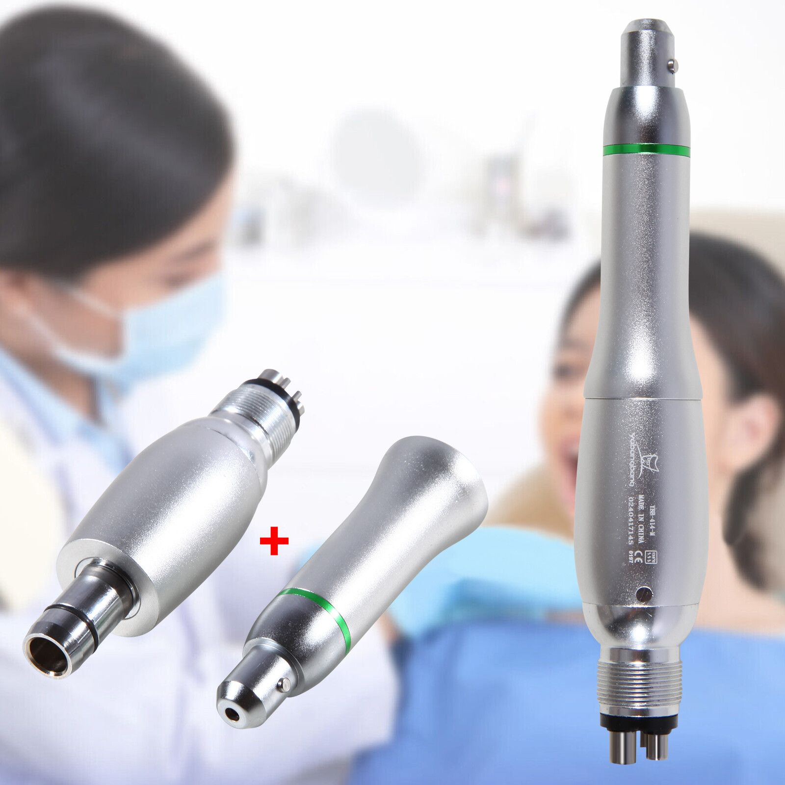 Dental Hygiene Prophy Handpiece Air Motor 4Holes 4:1 Nose Cone 360° Swivel USA
