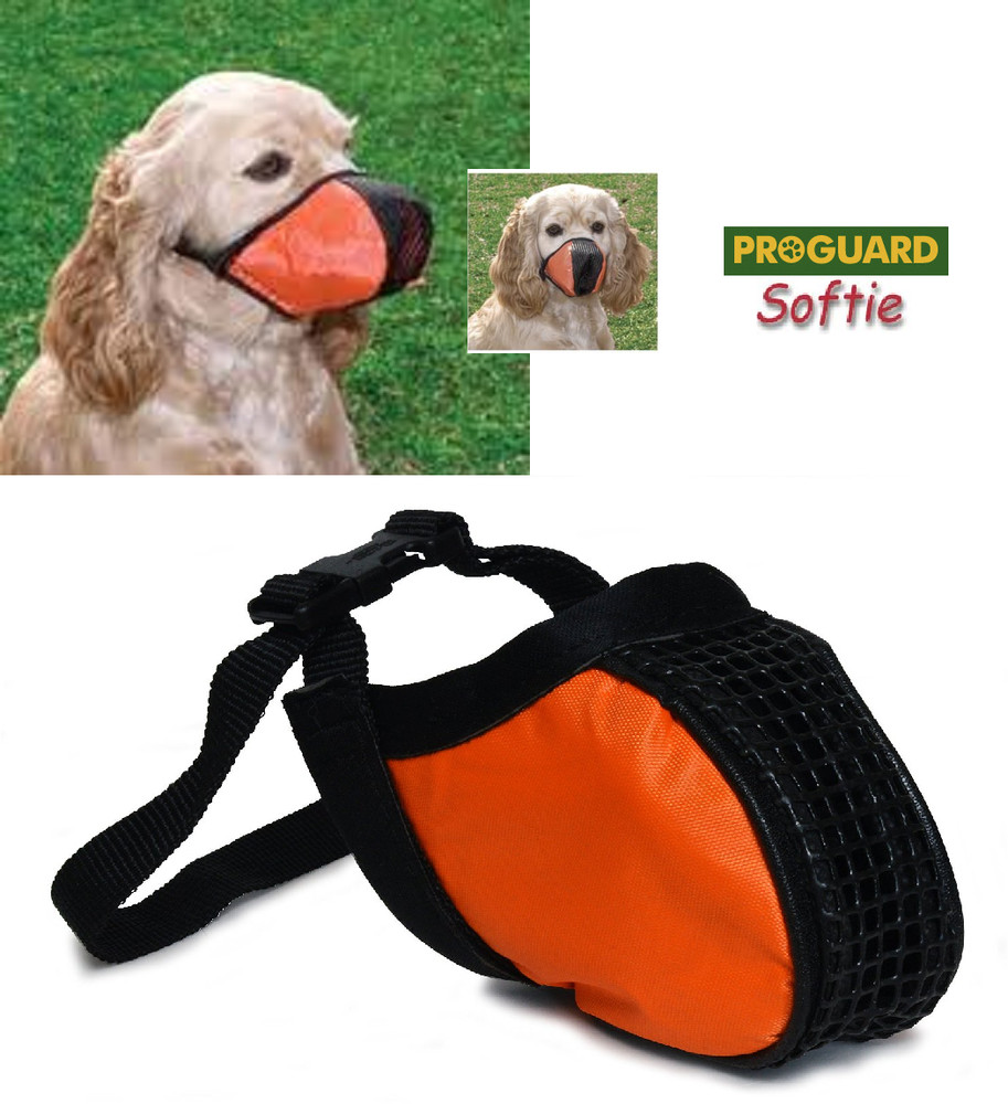 SOFTIE MEDIUM DOG NO BITE MUZZLE Mesh EZ Quick-Fit Adjustable Safer Comfortable