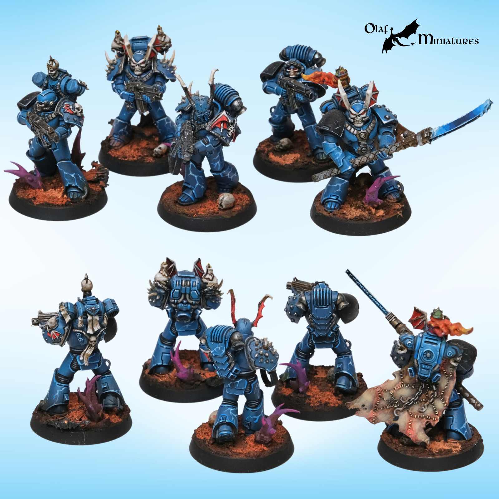 Horus Heresy Night Lords army 30k - highly converted, studio painted