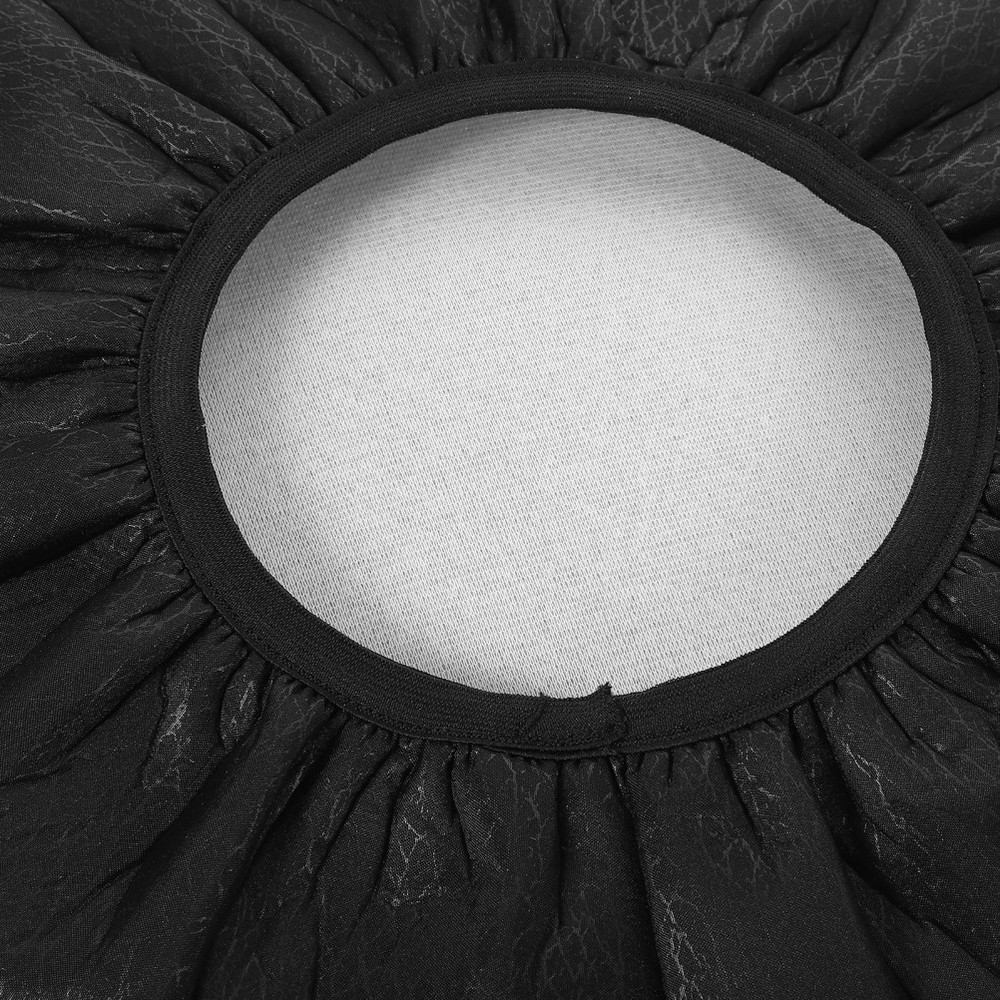 Slip Resistant Round Stool Cover Black Elastic Cushion Protector