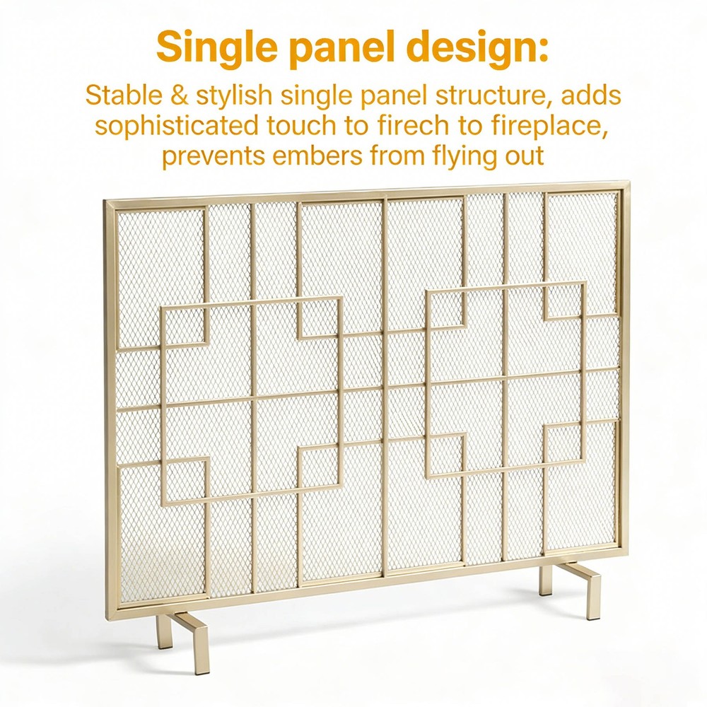 Fireproof Screen Gold Iron Single-Panel Diamond Mesh