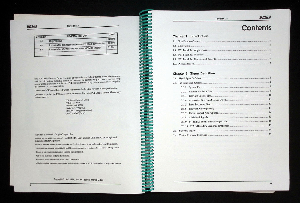 PCI Local Bus Specification, Rev. 2.1 (1995) Original document