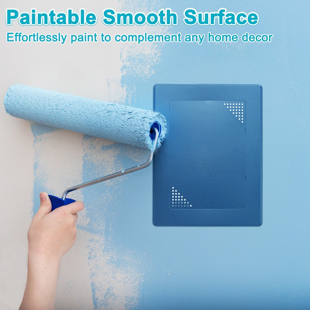 1-Pack Access Panel for Drywall, 7x5" Plastic [Black, Ventilated Rectangle]