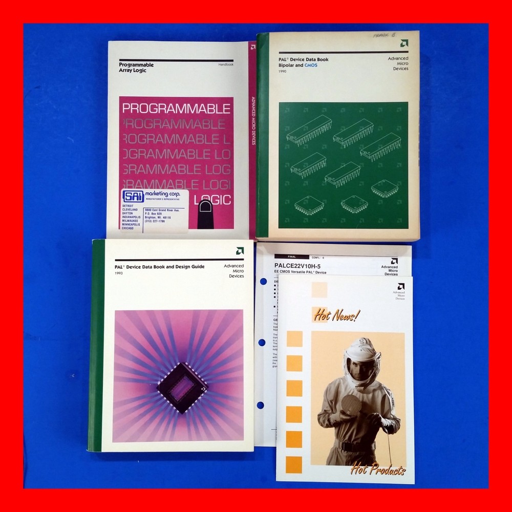 3 pc Lot AMD PLD PAL Device Data Book Databook Handbook 22V10 Logic Design Guide
