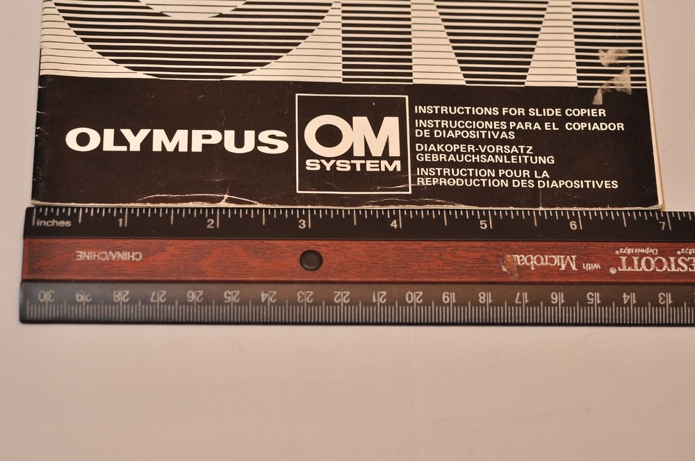Olympus OM System Slide Copier Instructions, Original, c1978, Not a Copy!