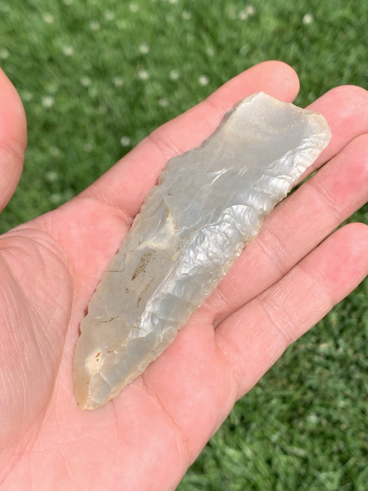 Authentic Archaic Blade Arrowhead 4 1/8 Fayette Co Kentucky Glossy Carter Cave