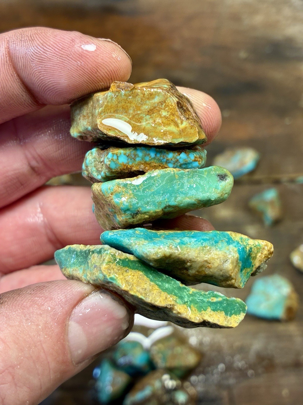 Turquoise Mountain - Kingman Blue Turquoise in Classic Red Matrix. 1 Lb.