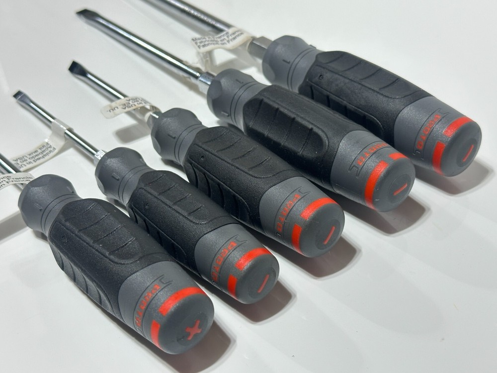 NEW Proto Tools 5pc Phillips & Flat Slotted Screwdriver Set w/ Comfort Handle