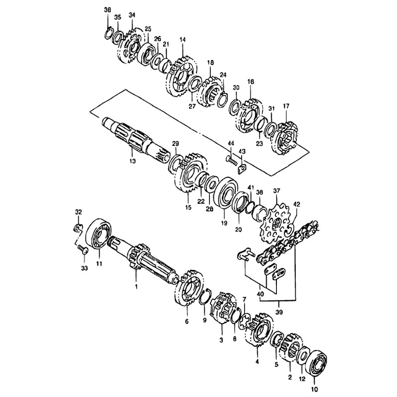 For Suzuki RM250 1996-2000 Bottom end Crank Transmission Bearing Seal Kit 19 PCS