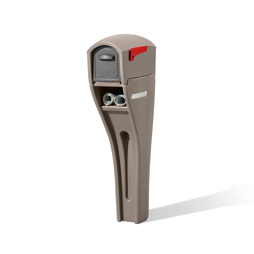 Mailmaster Streamline Mailbox & Post, Weather Resistant, Large Mocha