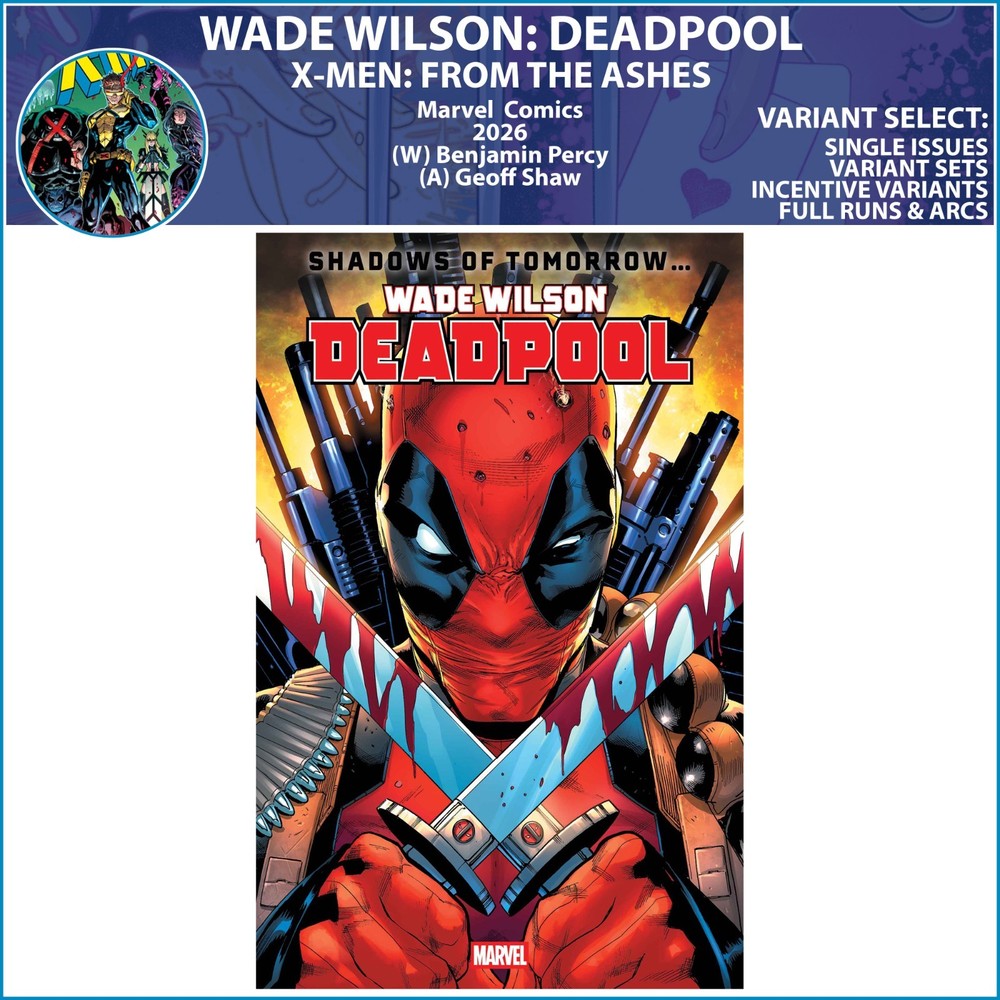 Wade Wilson: Deadpool (2026) #1 Marvel Comics COVER SELECT