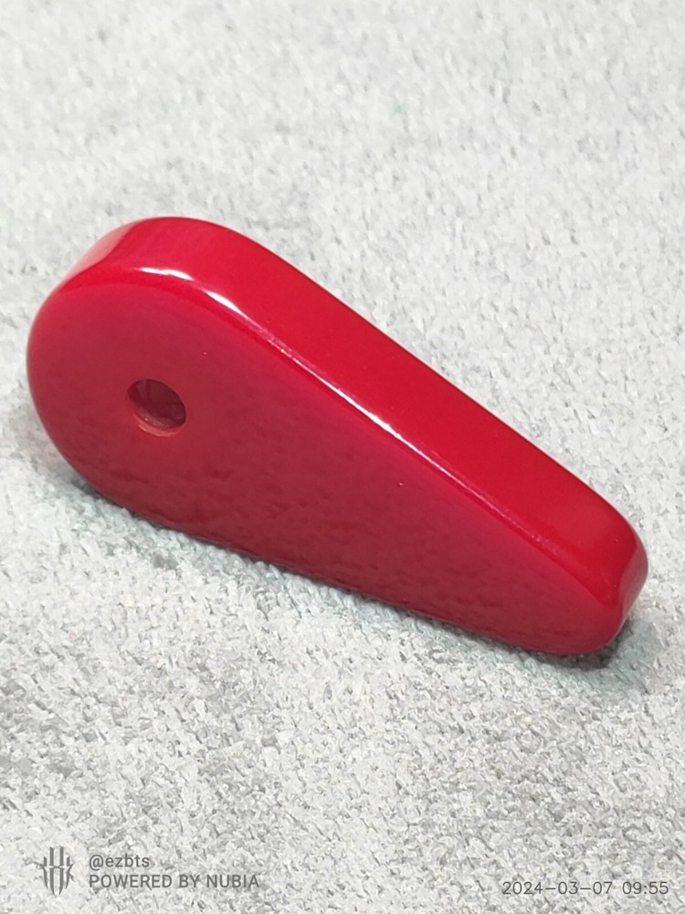 Bakelite Catalin Pinball Flipper Bat Cherry Red Nice One piece VHTF