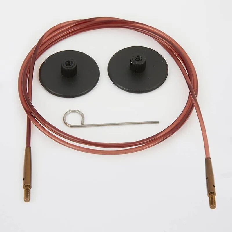 KnitPro Brown Fixed Interchangeable Cable- 16" 20" 24" 32" 40" 47" 60"