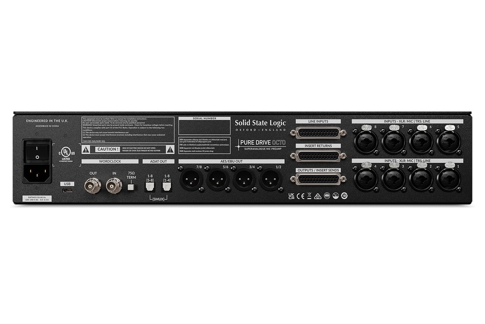 SSL PureDrive OCTO 8-Channel Microphone Preamp