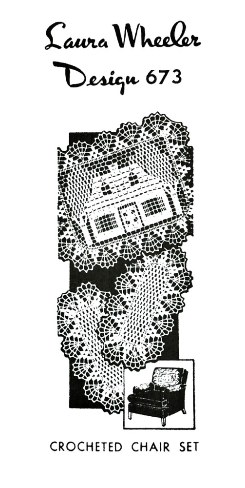 Crocheted Doily - House Pattern 673 (Reprint)