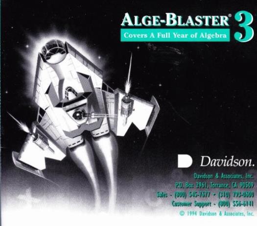 Alge-Blaster 3 PC MAC CD learn full year algebra math graph equations kids game!