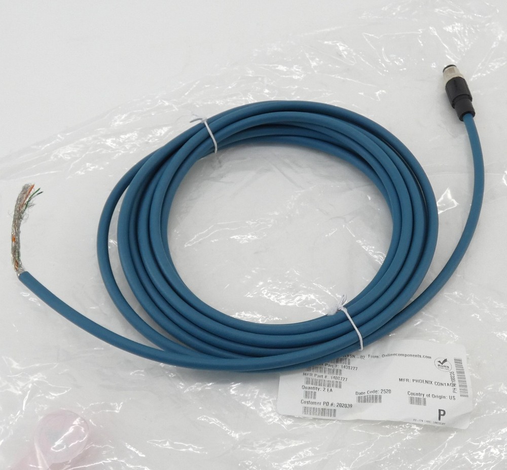 Phoenix Contact 1408727 CAT5 Network Cable - NEW Surplus!