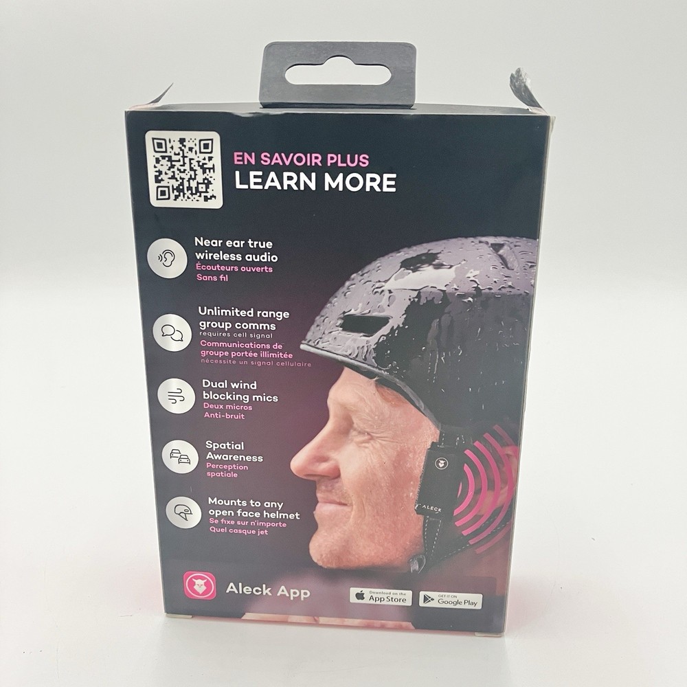 Aleck Punks Helmet Bluetooth Speakers Audio Comms System Open Box Tested