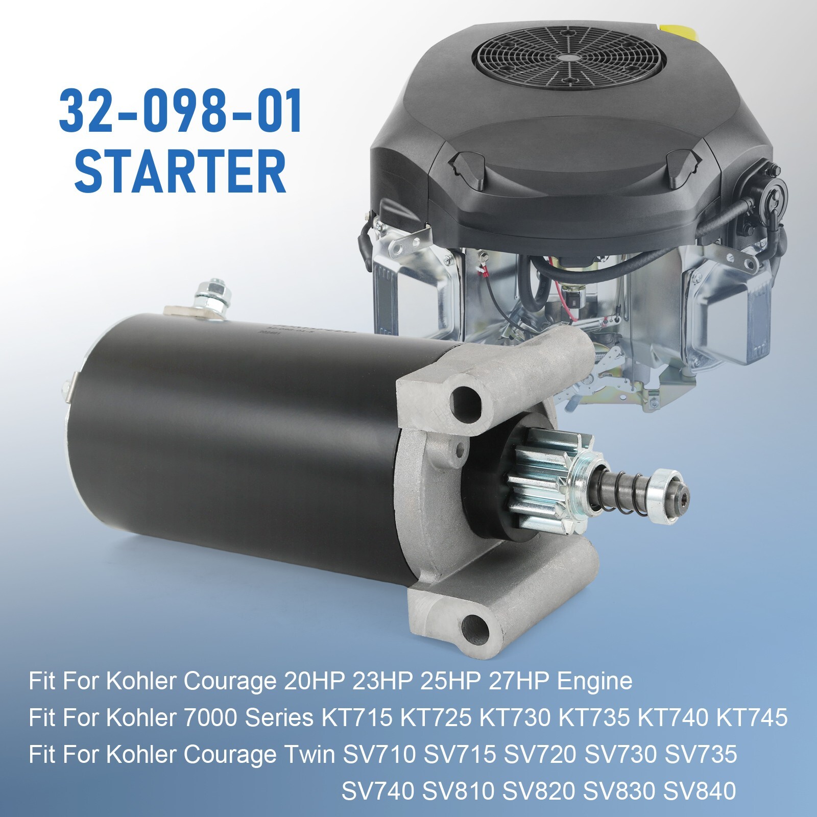 Starter for Kohler Dixon 7000 Series Kt715 Kt725 Kt730 Kt735 Kt740 Kt745