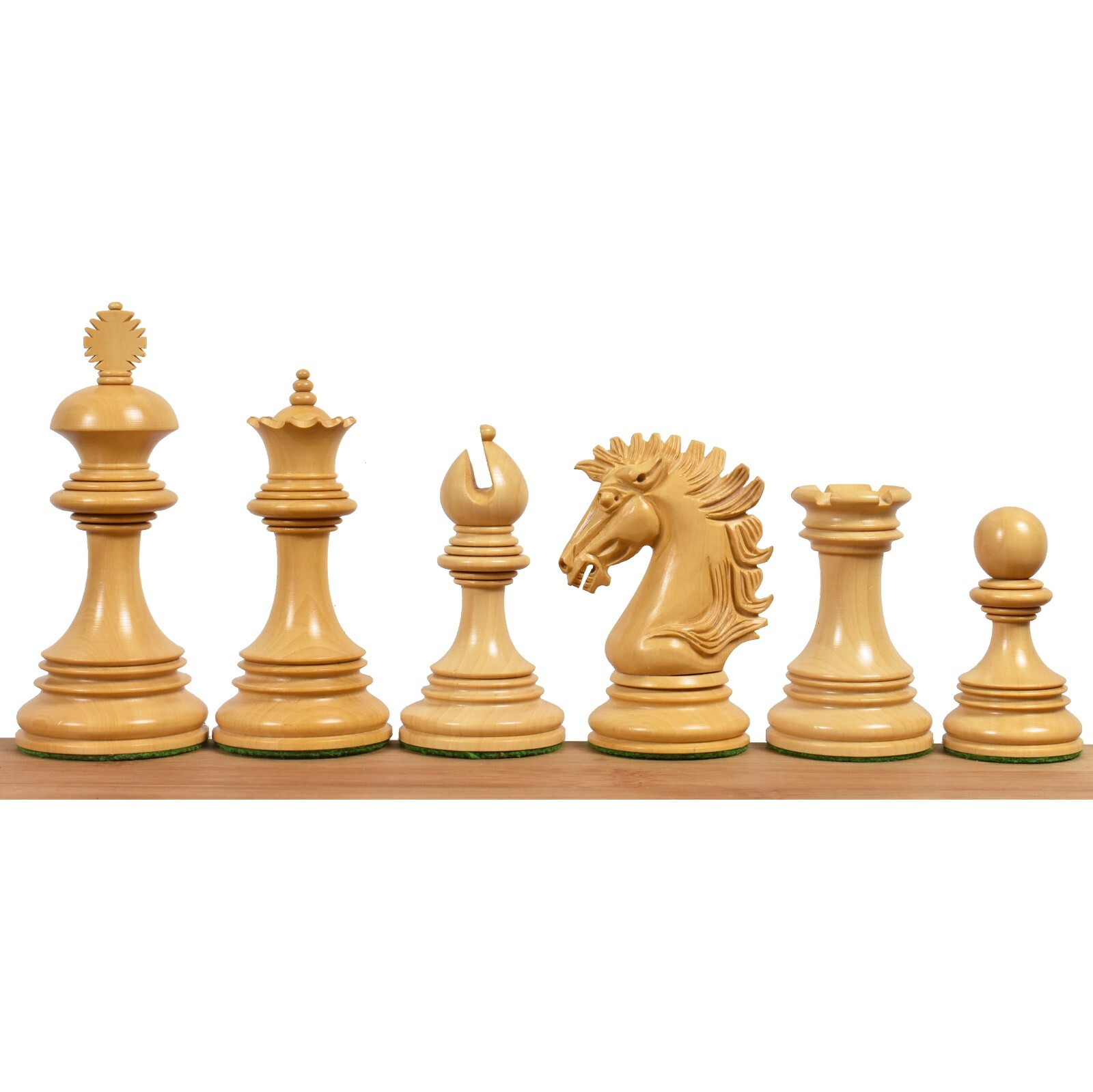 Alexandria Luxury Staunton Chess Pieces Only Set - Triple Weighted - Ebony Wood