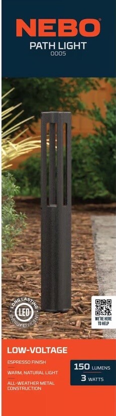 Nebo Path Light 0005 LED Light Low Voltage 3W Pathway Light Replacement Espresso