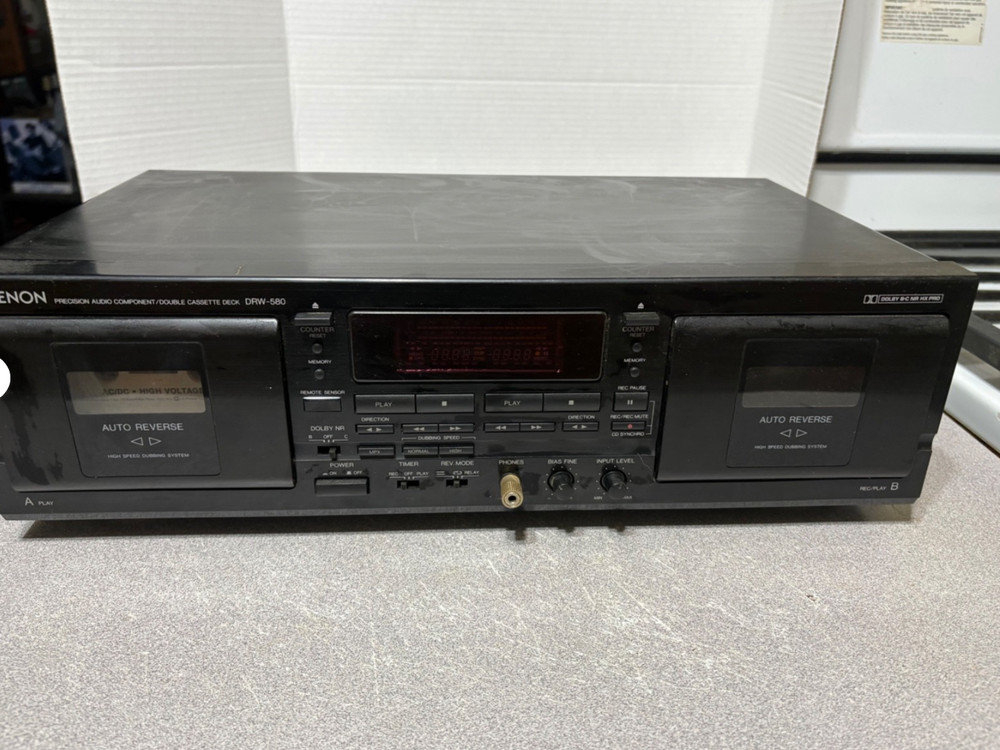 DENON PRECISION AUDIO COMPONENT/DOUBLE CASSETTE DECK DRW-580