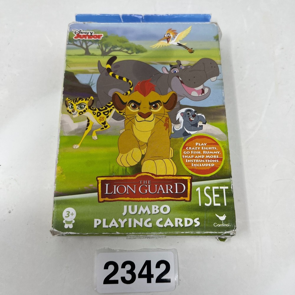 The Lion Guard Jumbo Playing Cards - Disney Junior COMPLETE .