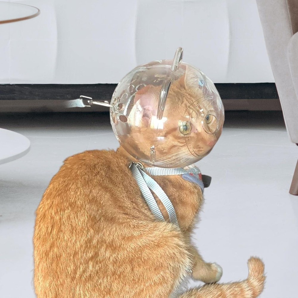 Cat Muzzle Grooming Cat Helmet Grooming Eliminate Potential Bites Lightweight