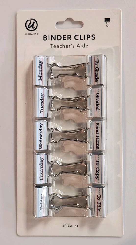 Binder Clips Teachers Aide 10 Count