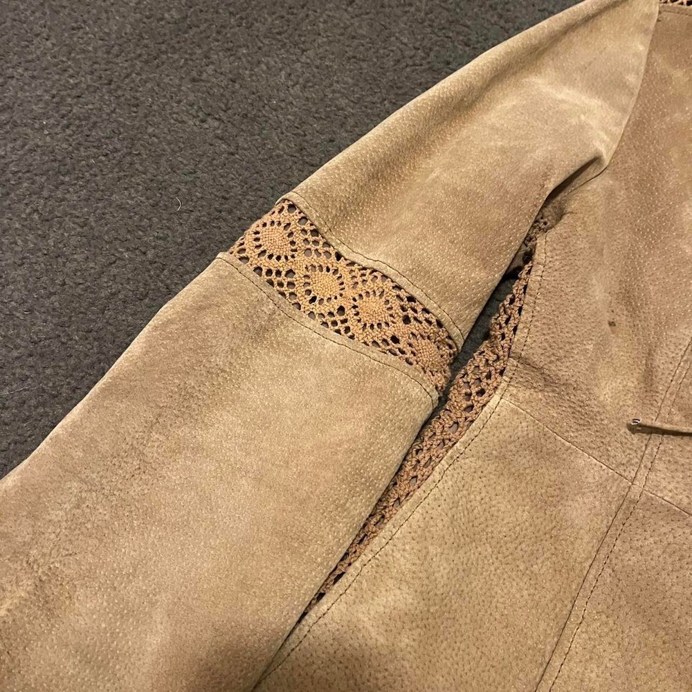 Y2K Suede Crochet Boho Jacket