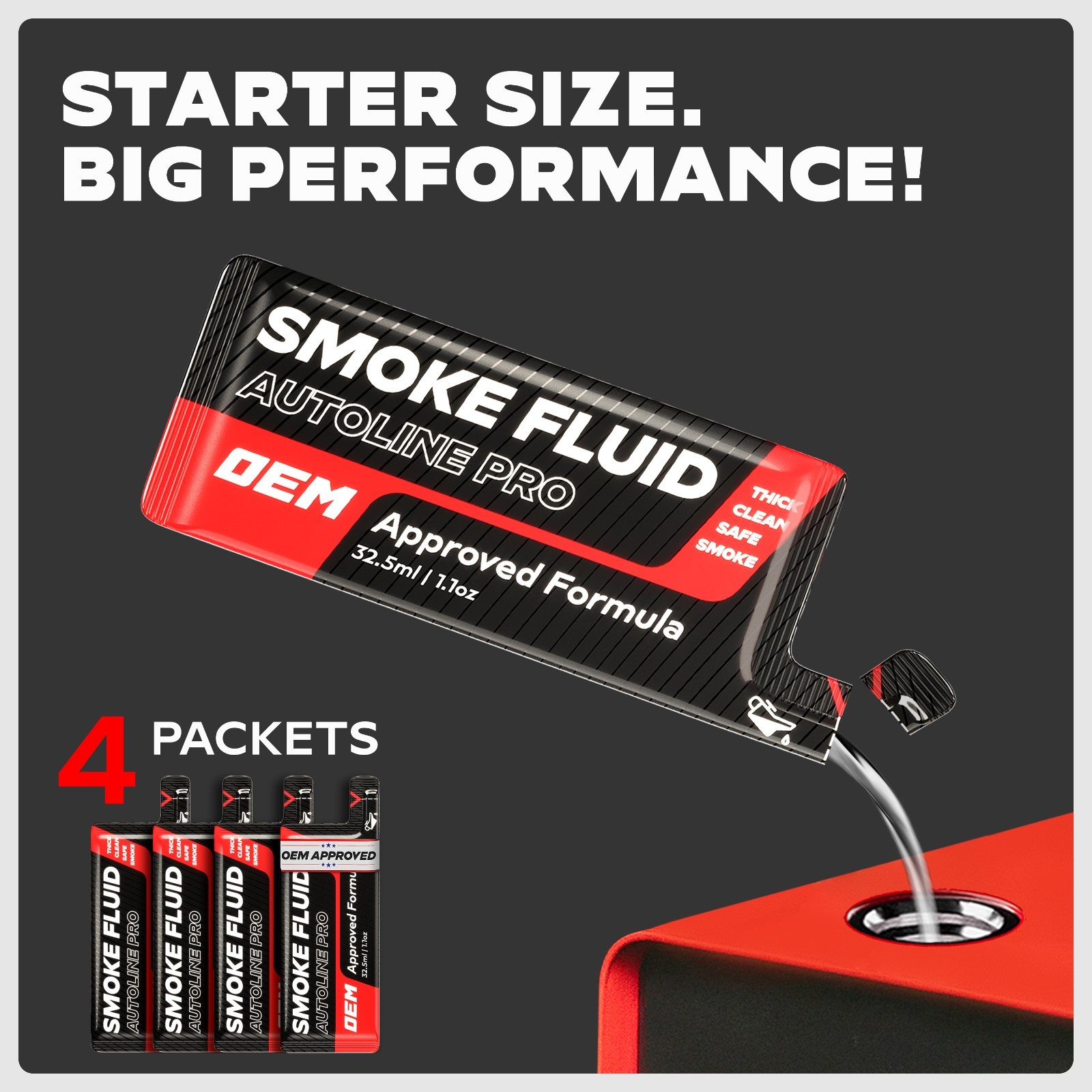 Automotive Smoke Machine 4.4oz Fluid Solution - Starter Size | Thick Smoke