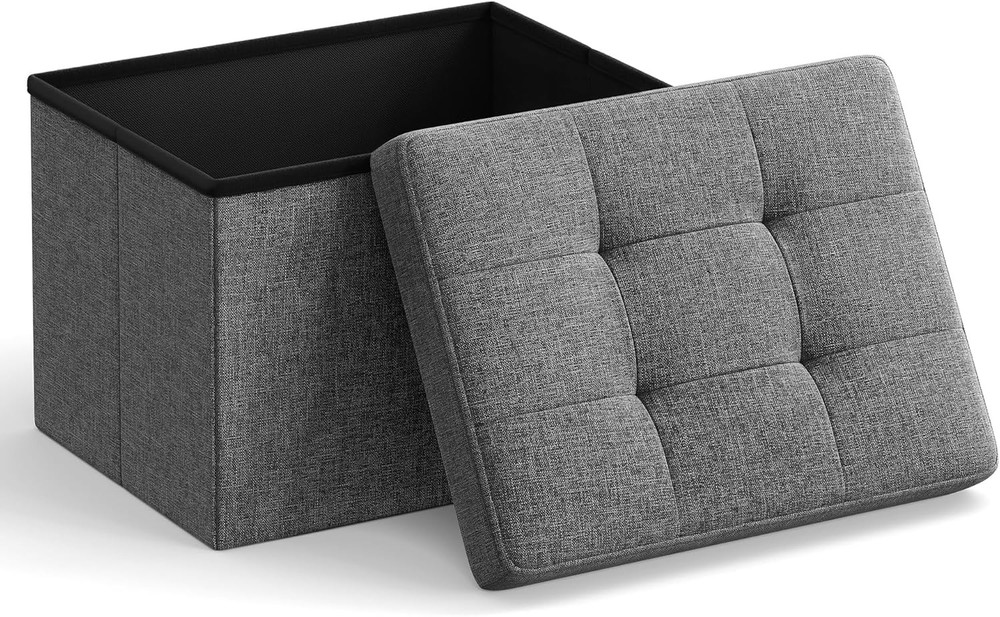 Small Folding Storage Ottoman Foot Rest Stool